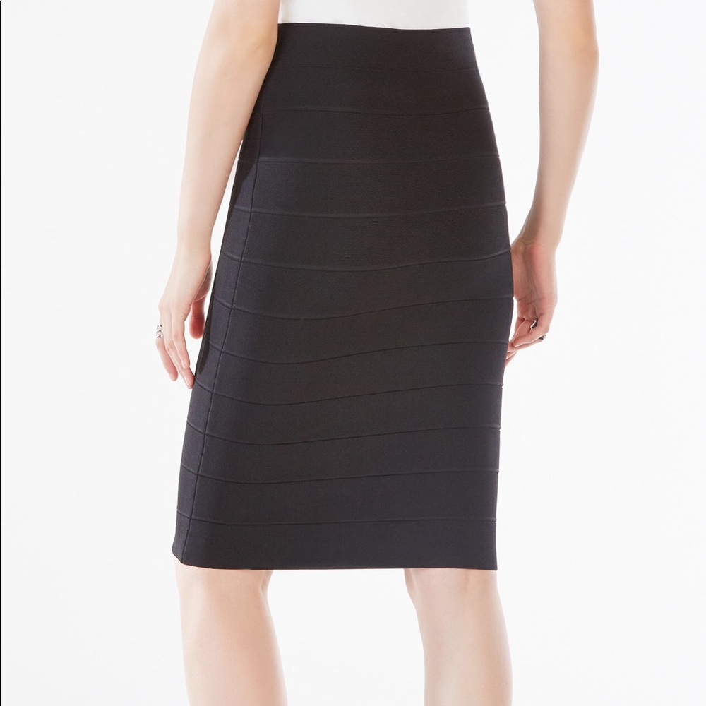 BCBG Maxazria Leger Bandage high waist skirt black